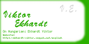 viktor ekhardt business card